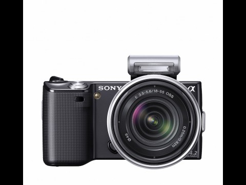 NEX-5 mit dem Blitz.
